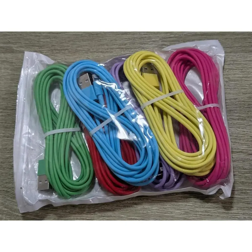 Multi-Color USB to Lightning Charging Cables - 5 Pack